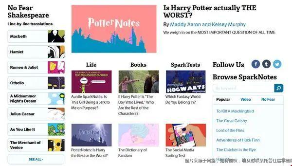 留學(xué)美國(guó)必備英語(yǔ)學(xué)習(xí)網(wǎng)站-Sparknotes.jpg