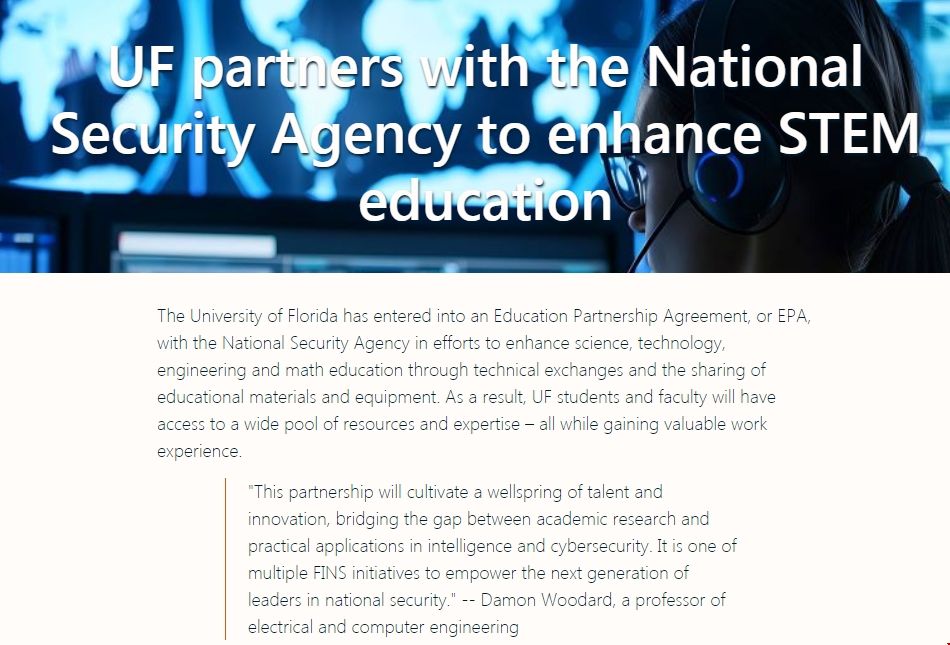 佛羅里達大學聯合NSA致力于STEM教育.png 佛羅里達大學聯合NSA致力于STEM教育.png